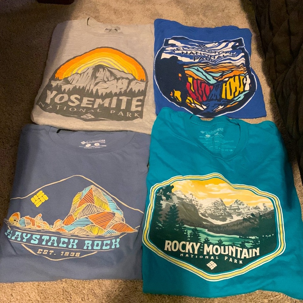 Bundle of Large mens Columbia t-shirts